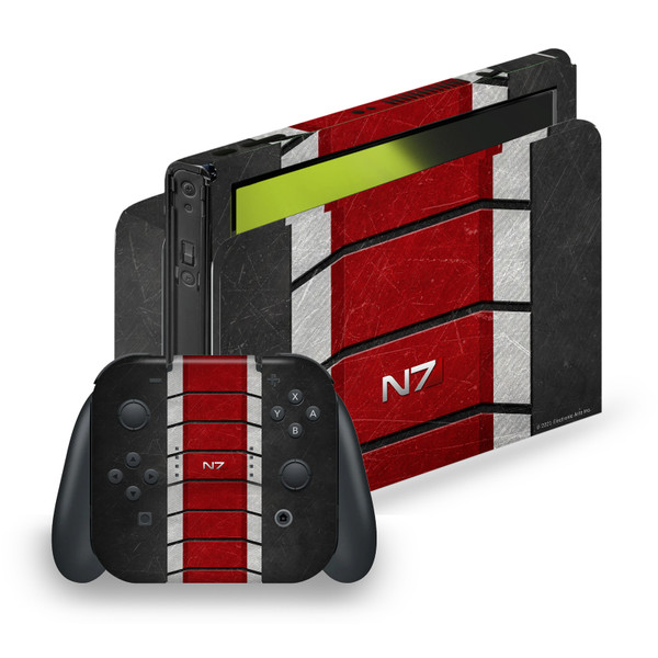 EA Bioware Mass Effect Graphics N7 Logo Armor Vinyl Sticker Skin Decal Cover for Nintendo Switch OLED Bundle