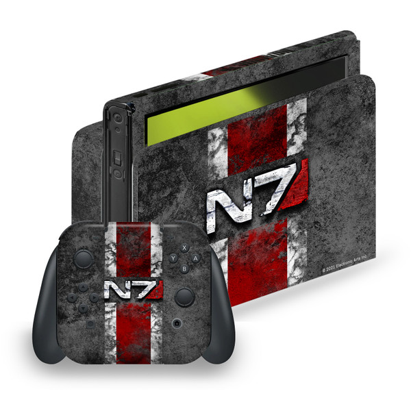 EA Bioware Mass Effect Graphics N7 Logo Distressed Vinyl Sticker Skin Decal Cover for Nintendo Switch OLED