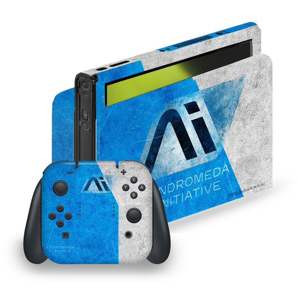 EA Bioware Mass Effect Andromeda Graphics Initiative Distressed Vinyl Sticker Skin Decal Cover for Nintendo Switch OLED
