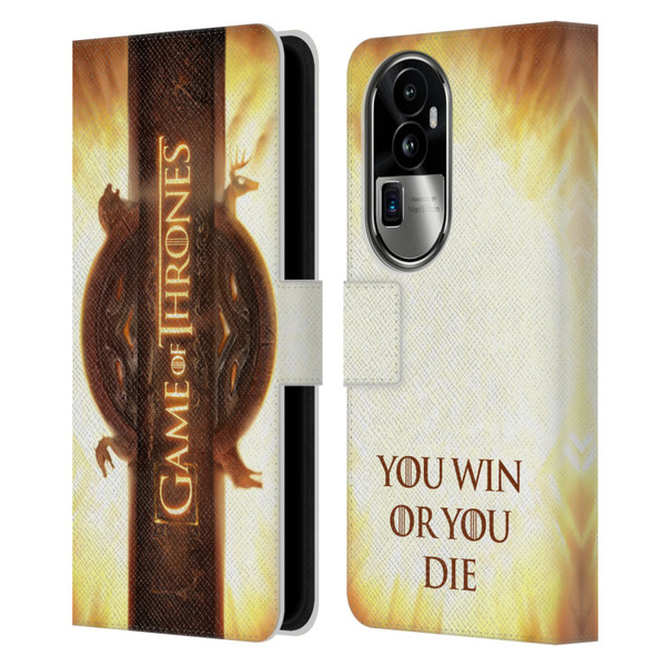 HBO Game of Thrones Key Art Opening Sequence Leather Book Wallet Case Cover For OPPO Reno10 Pro+