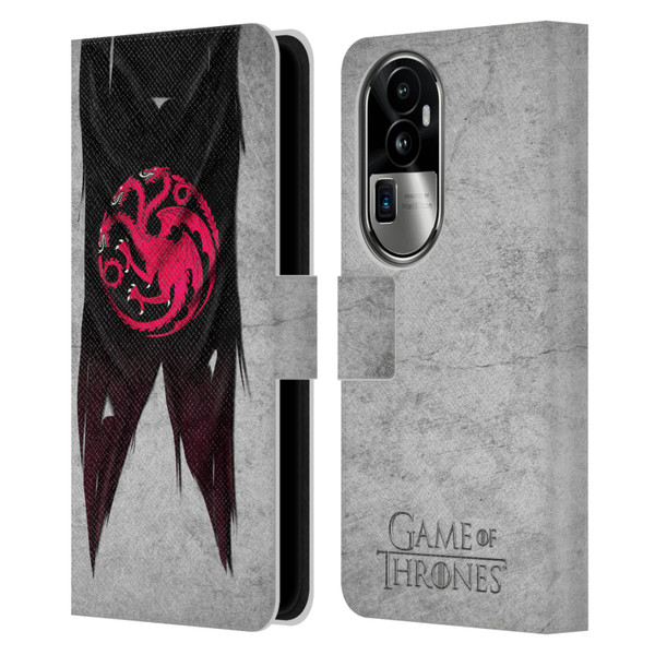 HBO Game of Thrones Sigil Flags Targaryen Leather Book Wallet Case Cover For OPPO Reno10 Pro+