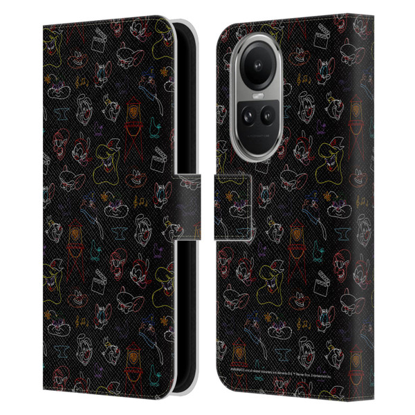 Animaniacs Graphics Pattern Leather Book Wallet Case Cover For OPPO Reno10 5G / Reno10 Pro 5G
