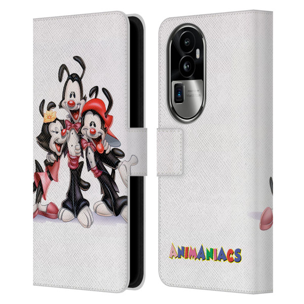 Animaniacs Graphics Formal Leather Book Wallet Case Cover For OPPO Reno10 Pro+