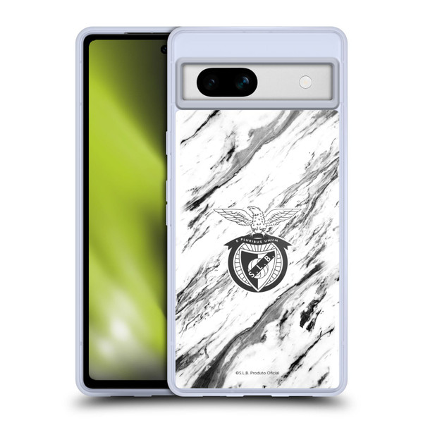 S.L. Benfica 2021/22 Crest Marble Soft Gel Case for Google Pixel 7a