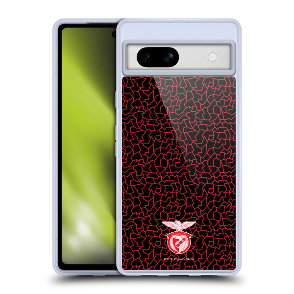 S.L. Benfica 2021/22 Crest Mosaic Pattern Soft Gel Case for Google Pixel 7a