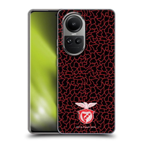 S.L. Benfica 2021/22 Crest Mosaic Pattern Soft Gel Case for OPPO Reno10 5G / Reno10 Pro 5G
