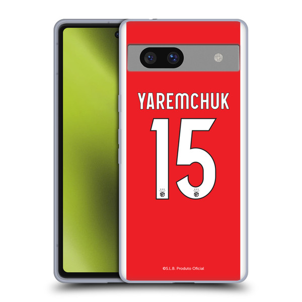 S.L. Benfica 2021/22 Players Home Kit Roman Yaremchuk Soft Gel Case for Google Pixel 7a