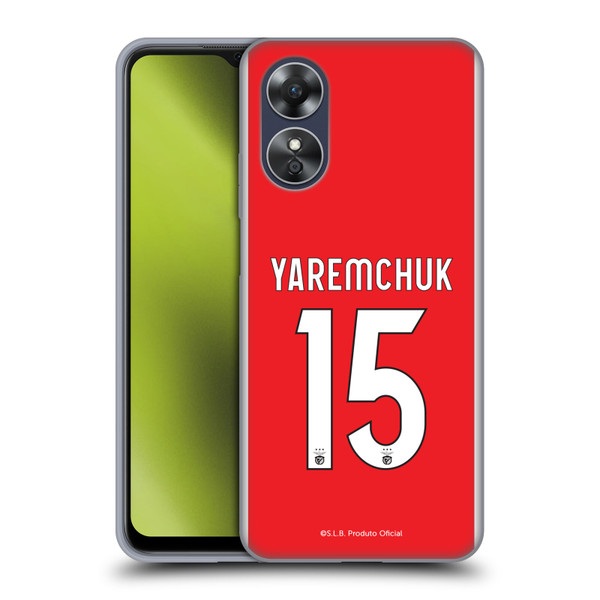 S.L. Benfica 2021/22 Players Home Kit Roman Yaremchuk Soft Gel Case for OPPO A17