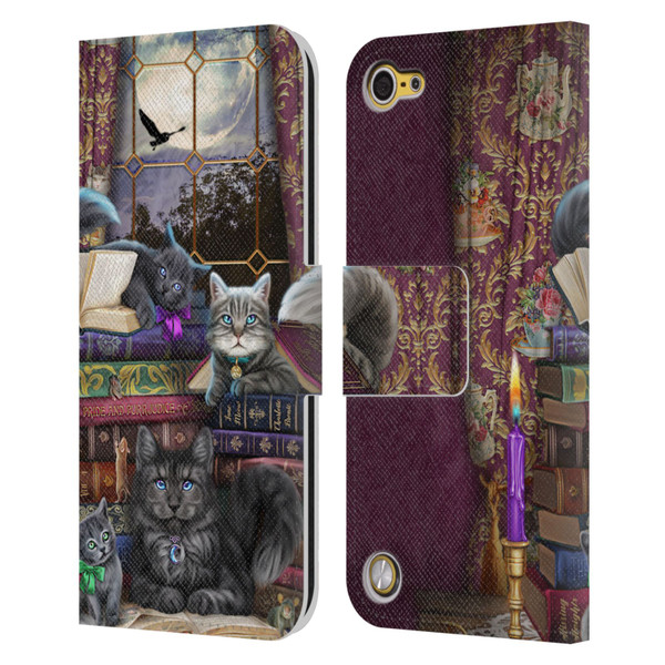 Brigid Ashwood Cats Storytime Cats And Books Leather Book Wallet Case Cover For Apple iPod Touch 5G 5th Gen