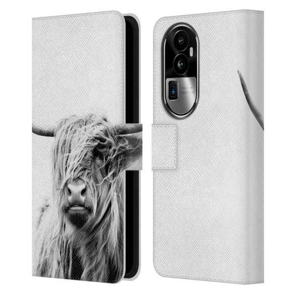 Dorit Fuhg Travel Stories Portrait of a Highland Cow Leather Book Wallet Case Cover For OPPO Reno10 Pro+