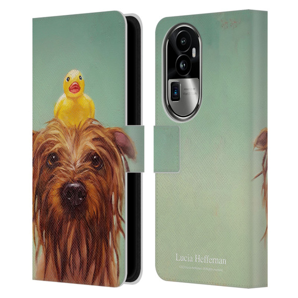 Lucia Heffernan Art Bath Time Leather Book Wallet Case Cover For OPPO Reno10 Pro+
