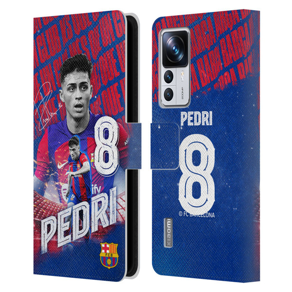 FC Barcelona 2023/24 First Team Pedri Leather Book Wallet Case Cover For Xiaomi 12T Pro