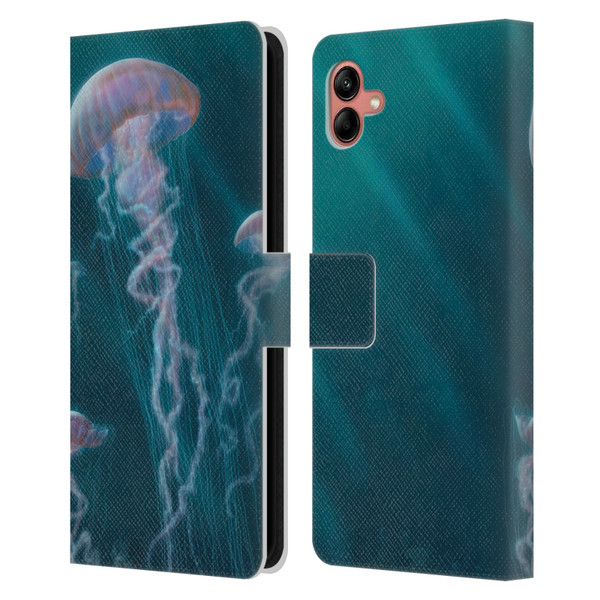 Vincent Hie Underwater Jellyfish Leather Book Wallet Case Cover For Samsung Galaxy A04 (2022)
