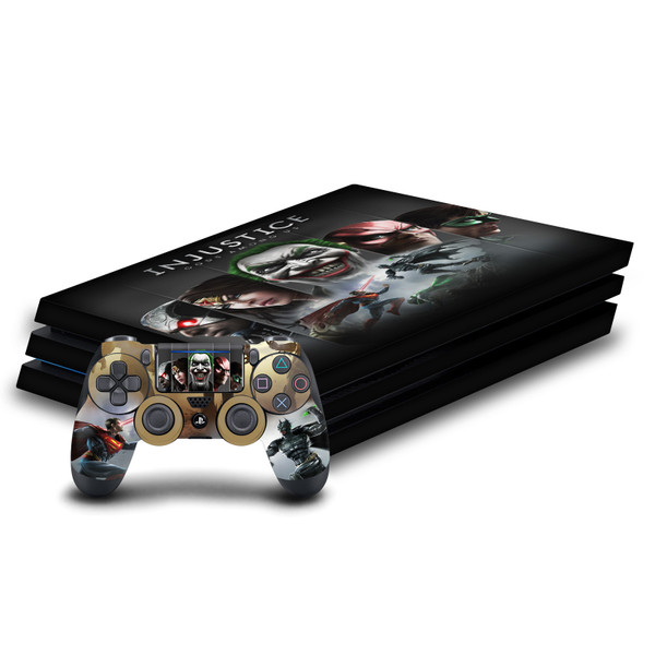 Injustice Gods Among Us Key Art Poster Vinyl Sticker Skin Decal Cover for Sony PS4 Pro Bundle