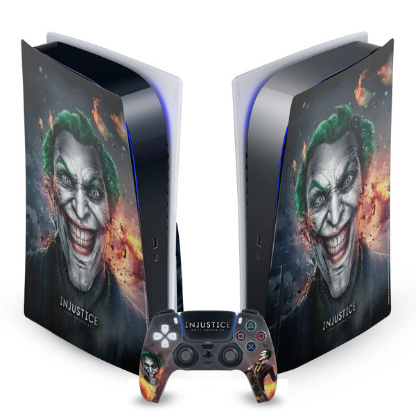 Injustice Gods Among Us Key Art Joker Vinyl Sticker Skin Decal Cover for Sony PS5 Disc Edition Bundle