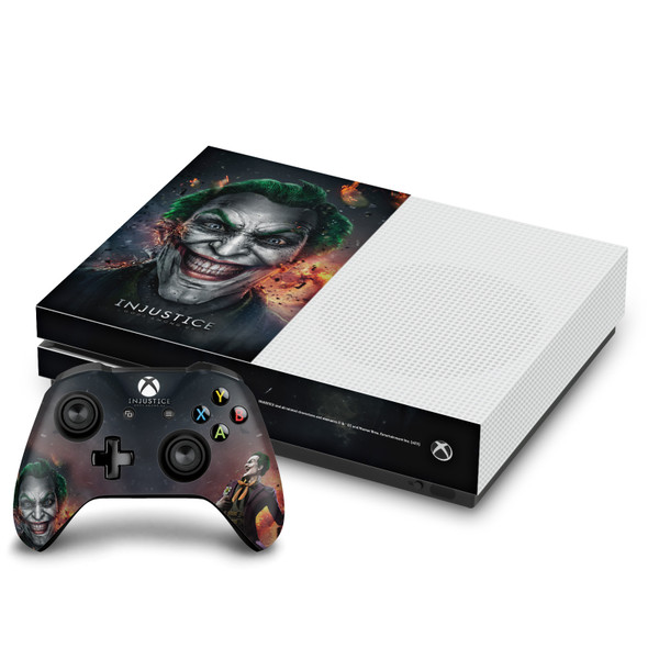 Injustice Gods Among Us Key Art Joker Vinyl Sticker Skin Decal Cover for Microsoft One S Console & Controller