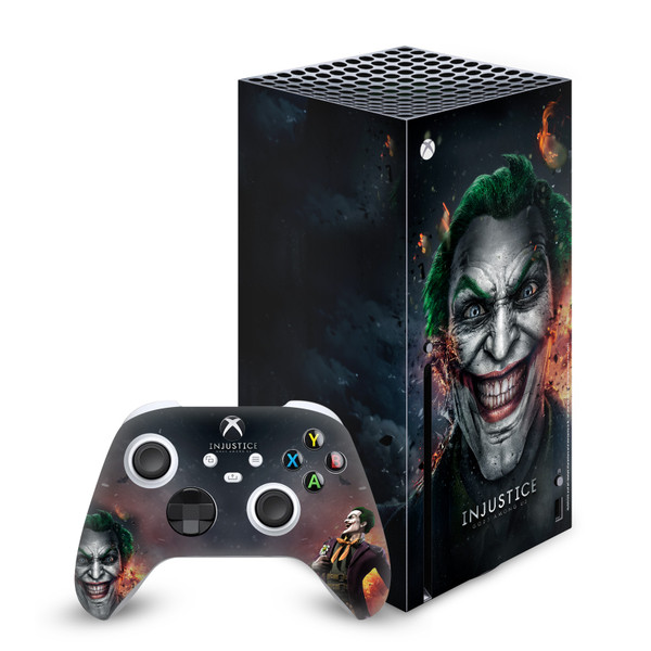 Injustice Gods Among Us Key Art Joker Vinyl Sticker Skin Decal Cover for Microsoft Series X Console & Controller