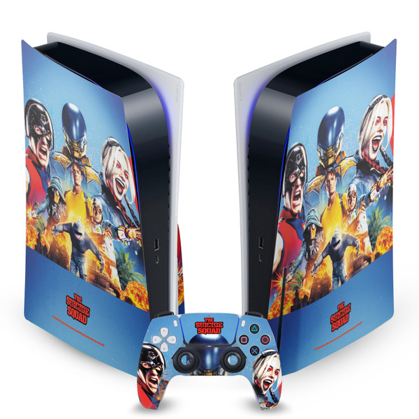 The Suicide Squad 2021 Character Poster Group Vinyl Sticker Skin Decal Cover for Sony PS5 Disc Edition Bundle