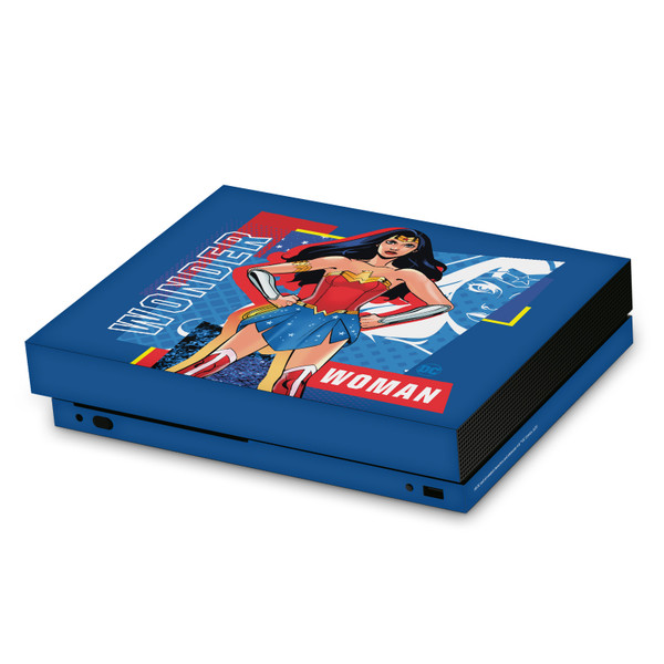 DC Women Core Compositions Wonder Woman Vinyl Sticker Skin Decal Cover for Microsoft Xbox One X Console