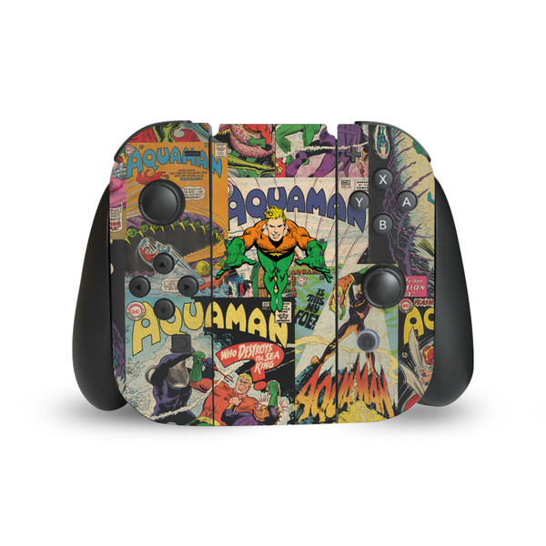 Aquaman DC Comics Comic Book Cover Character Collage Vinyl Sticker Skin Decal Cover for Nintendo Switch Joy Controller