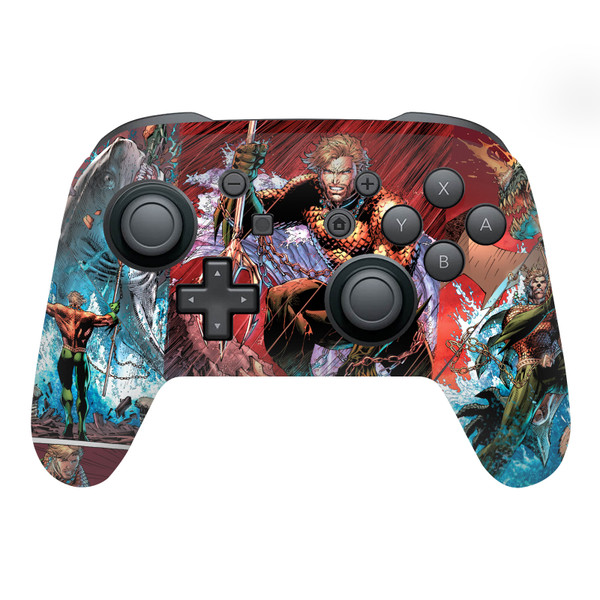 Aquaman DC Comics Comic Book Cover Collage Vinyl Sticker Skin Decal Cover for Nintendo Switch Pro Controller