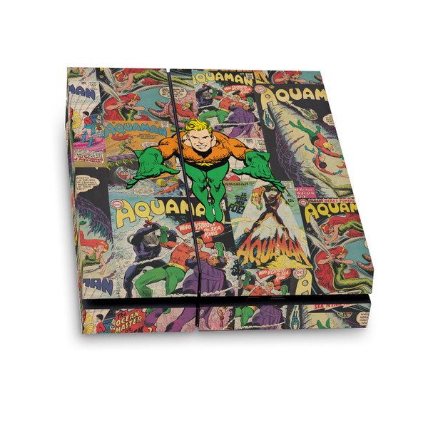Aquaman DC Comics Comic Book Cover Character Collage Vinyl Sticker Skin Decal Cover for Sony PS4 Console