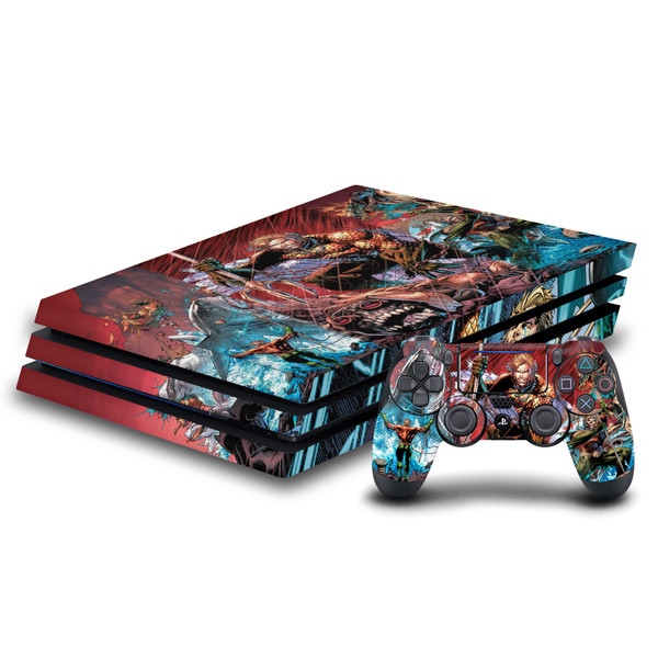 Aquaman DC Comics Comic Book Cover Collage Vinyl Sticker Skin Decal Cover for Sony PS4 Pro Bundle