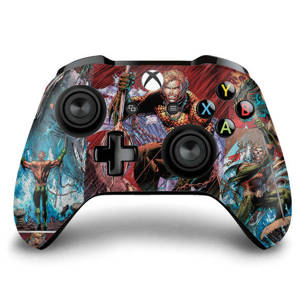 Aquaman DC Comics Comic Book Cover Collage Vinyl Sticker Skin Decal Cover for Microsoft Xbox One S / X Controller