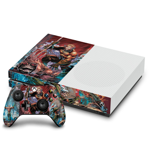 Aquaman DC Comics Comic Book Cover Collage Vinyl Sticker Skin Decal Cover for Microsoft One S Console & Controller
