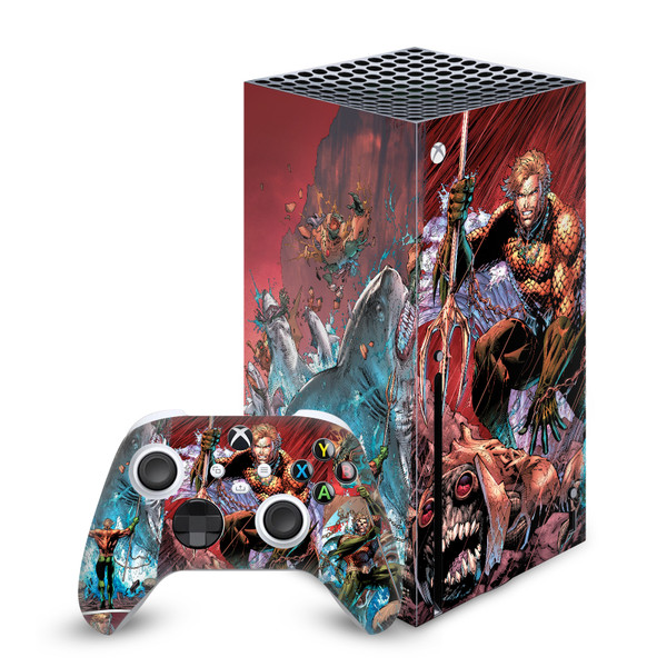 Aquaman DC Comics Comic Book Cover Collage Vinyl Sticker Skin Decal Cover for Microsoft Series X Console & Controller