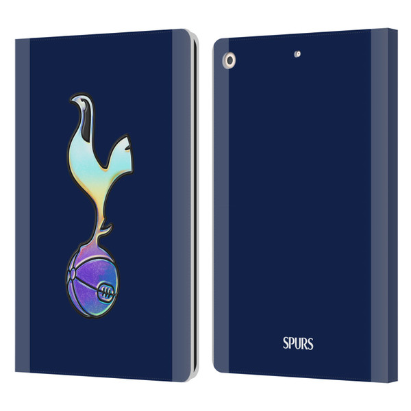 Tottenham Hotspur F.C. 2023/24 Badge Dark Blue and Purple Leather Book Wallet Case Cover For Apple iPad 10.2 2019/2020/2021