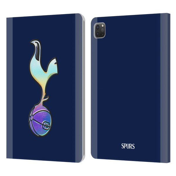 Tottenham Hotspur F.C. 2023/24 Badge Dark Blue and Purple Leather Book Wallet Case Cover For Apple iPad Pro 11 2020 / 2021 / 2022