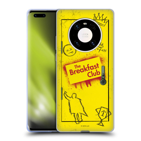 The Breakfast Club Graphics Yellow Locker Soft Gel Case for Huawei Mate 40 Pro 5G