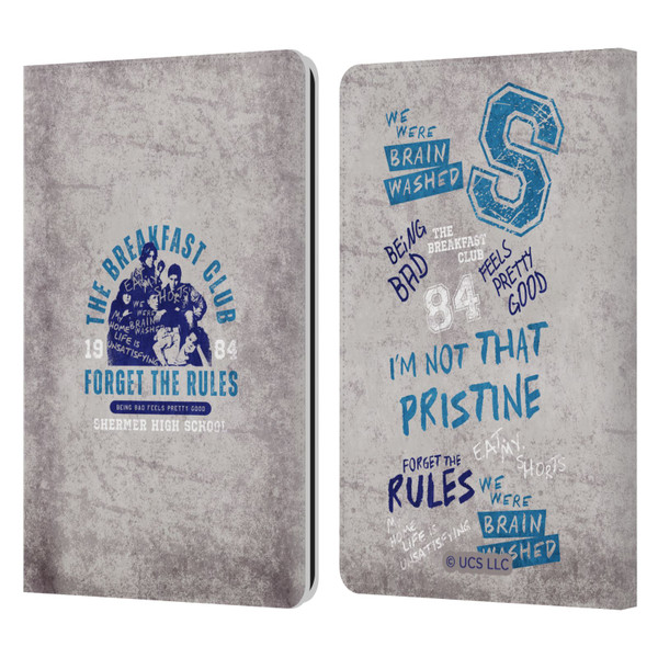 The Breakfast Club Graphics Forget The Rules Leather Book Wallet Case Cover For Amazon Kindle Paperwhite 1 / 2 / 3