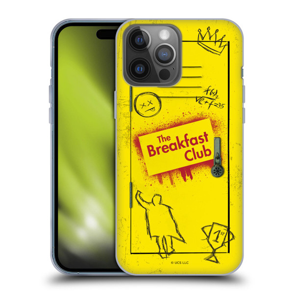 The Breakfast Club Graphics Yellow Locker Soft Gel Case for Apple iPhone 14 Pro Max