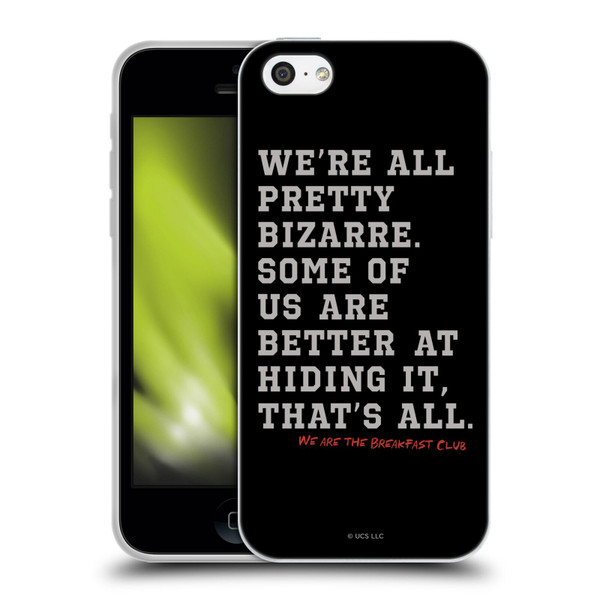 The Breakfast Club Graphics Typography Soft Gel Case for Apple iPhone 5c