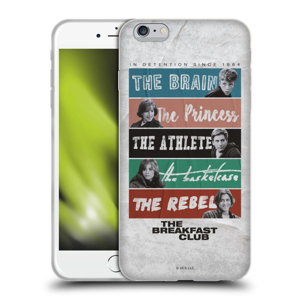 The Breakfast Club Graphics In Detention Since 1984 Soft Gel Case for Apple iPhone 6 Plus / iPhone 6s Plus