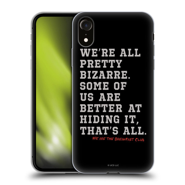The Breakfast Club Graphics Typography Soft Gel Case for Apple iPhone XR