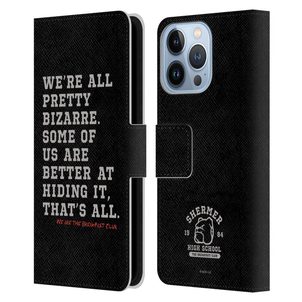 The Breakfast Club Graphics Typography Leather Book Wallet Case Cover For Apple iPhone 13 Pro