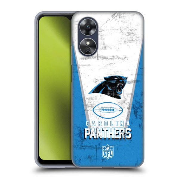 NFL Carolina Panthers Logo Art Banner Soft Gel Case for OPPO A17