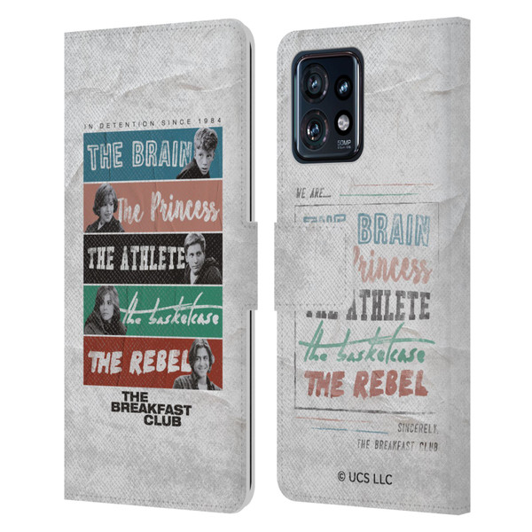 The Breakfast Club Graphics In Detention Since 1984 Leather Book Wallet Case Cover For Motorola Moto Edge 40 Pro