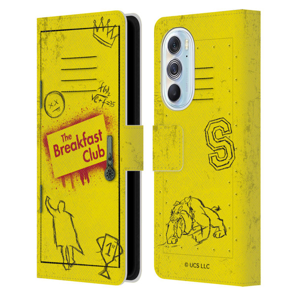 The Breakfast Club Graphics Yellow Locker Leather Book Wallet Case Cover For Motorola Edge X30