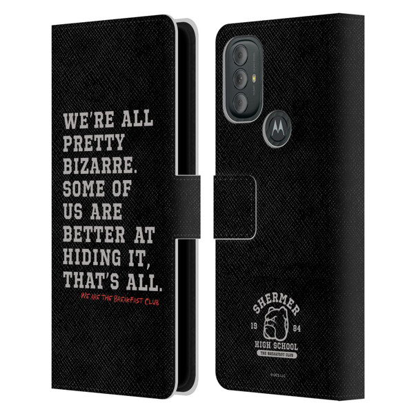 The Breakfast Club Graphics Typography Leather Book Wallet Case Cover For Motorola Moto G10 / Moto G20 / Moto G30