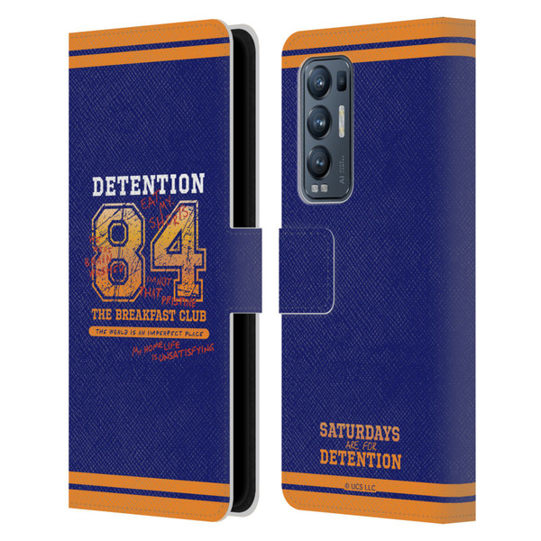 The Breakfast Club Graphics Detention 84 Leather Book Wallet Case Cover For OPPO Find X3 Neo / Reno5 Pro+ 5G