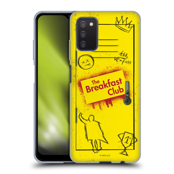 The Breakfast Club Graphics Yellow Locker Soft Gel Case for Samsung Galaxy A03s (2021)