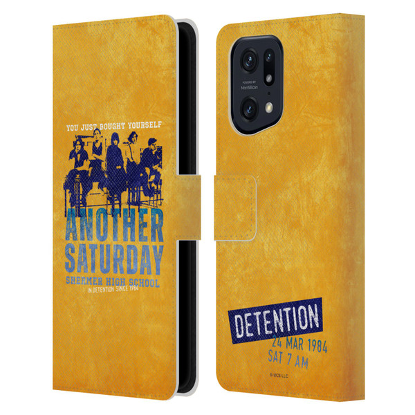 The Breakfast Club Graphics Another Saturday Leather Book Wallet Case Cover For OPPO Find X5 Pro