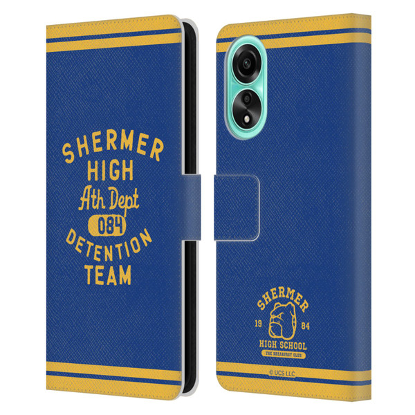 The Breakfast Club Graphics Shermer High Ath Depth Leather Book Wallet Case Cover For OPPO A78 5G