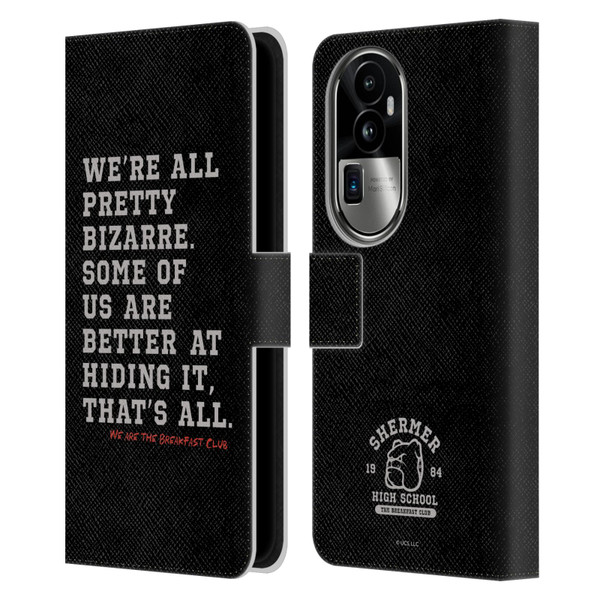 The Breakfast Club Graphics Typography Leather Book Wallet Case Cover For OPPO Reno10 Pro+