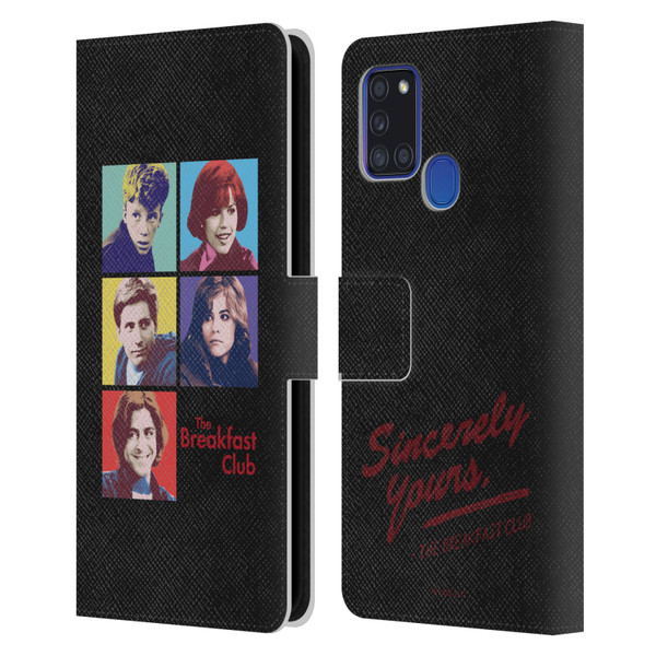 The Breakfast Club Graphics Pop Art Leather Book Wallet Case Cover For Samsung Galaxy A21s (2020)
