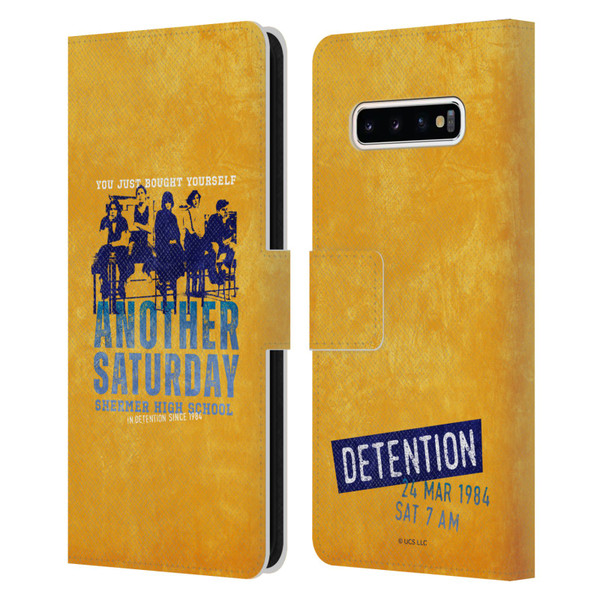 The Breakfast Club Graphics Another Saturday Leather Book Wallet Case Cover For Samsung Galaxy S10+ / S10 Plus